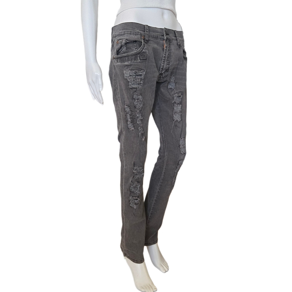 CHEAP MONDAY Forest Star Homemade Black Destroyed UNISEX 29 RARE STYLE DISC HTF